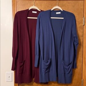 Nine West Women's Cardigan Sweaters - Burgundy and Navy